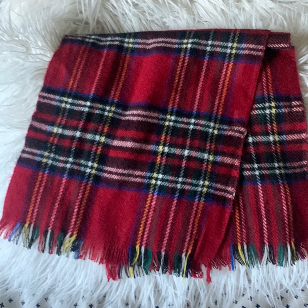 Red plaid scarf